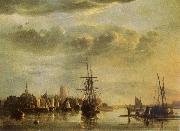 Aelbert Cuyp The Meuse by Dordrecht oil painting